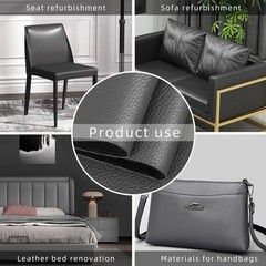 Faux Leather Gray PU Leather Fabric 36″ x 54″ 1 Yard 0.8 mm Thickness Synthet…