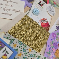 Junk Journal Lot 1Lb Ephemera Card Ribbons Book Page Fabric Button Craft Collage