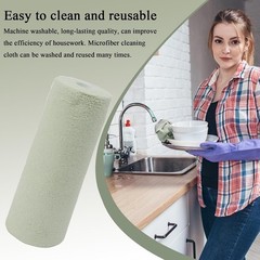 3 Rolls/60pcs Absorbent Microfiber Rags – Quick Dry Towels, Non-Abrasive Wipes