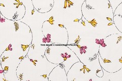 White Cotton Fabric Floral Print Sewing Fabric by the yard Indian Dress Making