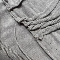 Three Dimensional Textured Pleated Unique Gray 60″W Fabric Lot of 5 Of Yards $15