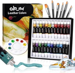 Acrylic Leather Paint For Shoe Painting 24 Colors Leather Paint For Bag & Wallet