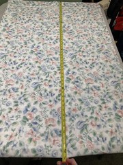 Vtg 80s 90s Floral Twin Flat Sheet Fabric 64×96 Pastel Watercolor Sewing DIY EUC