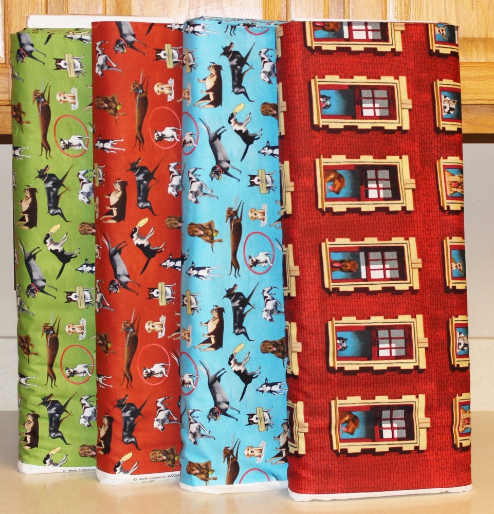 Dogs Rule Coordinating Fabrics by Elizabeth’s Studio bty SOLD SEPARATELY