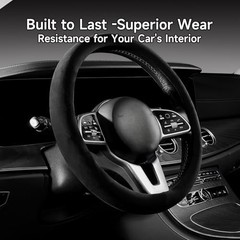 Suede Wrap Self-Adhesive Black Suede Car Interior Wrap 17in x 70in Microfiber…