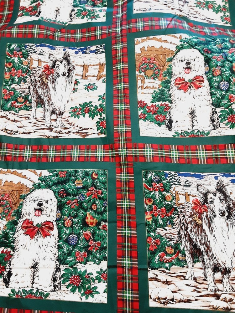 Erlanger Fabric Holiday Pillow Panels Christmas Cotton 7 Yards X 42 USA Designed