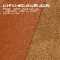 Genuine Leather Sheet, 11.8″x11.8″ Natural Distressed Leather Pieces, Orange