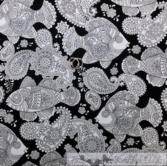 BonEful Fabric FQ Cotton Quilt Black White B&W Dalmatian Puppy Dog Dot 101 Movie