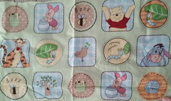Disney pooh piglet fun fabric 14 x 8.5 inch 1pc new