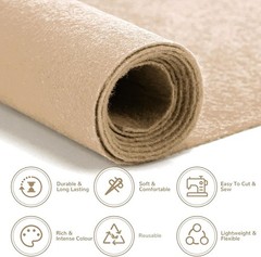 Soft Flexible 18″ x 36″ Skin Color Felt Fabric for Craft & DIY Projects