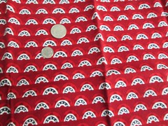 Patriotic Red Bunting Print Fabric 40″ Wide x 17″ Long