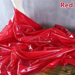 Faux Pu Leather Fabric Thin Waterproof Shiny for Puffer Coat Jacket Crafts