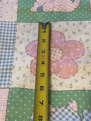VTG Spring Mill Quilt Sewing Fabric Gingham Hearts Animals Baby HTF 1.5yds