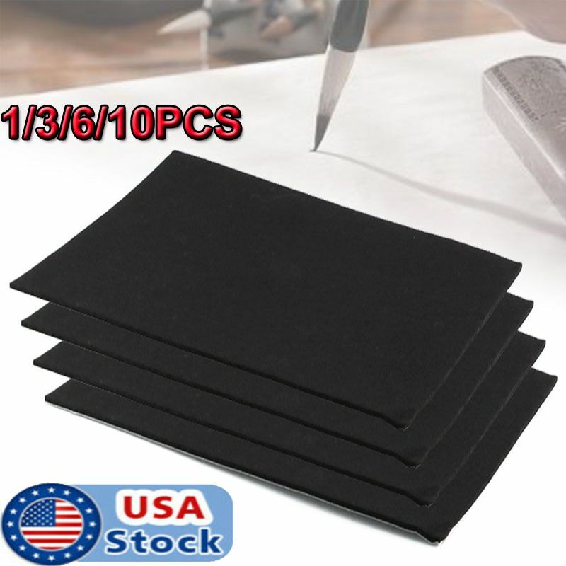 1~10PCS Felt Fabric Adhesive Sheets Black Multipurpose Sticky Glue Velvet Sheet