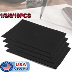 1~10PCS Felt Fabric Adhesive Sheets Black Multipurpose Sticky Glue Velvet Sheet