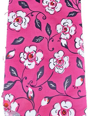 White & Black Florals Pink “London” by Dena Design FreeSpirit Fabrics 44 x 6 ½”