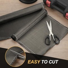Carbon Fiber Fabric Sheet Roll 4.9ft x 11.8″ 2×2 Twill Weave 3K 220g for Repair