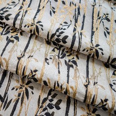 1M Jacquard Gold Embossed Bubble Cloth Fabric Soft Elegant Skirt Dress Material