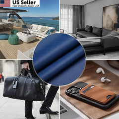 K-Musculo Vinyl Fabric, Marine Faux Leather 1Yd (54” X 36” inch), Blue