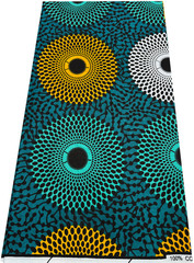 African Wax Print,100% Cotton, Sell by 6 Yards-Circle -Multi colors
