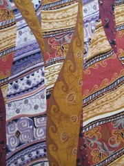 ROBERT KAUFMAN FABRIC~Patchwork Streaks~PURPLE GOLD BURGUNDY~Single Cut 2 yds~