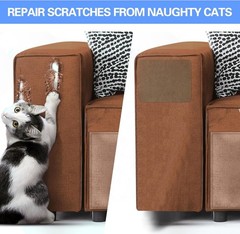 Gray Microfiber Self-Adhesive Sofa Patches – 6 Pack for Fast Repairs