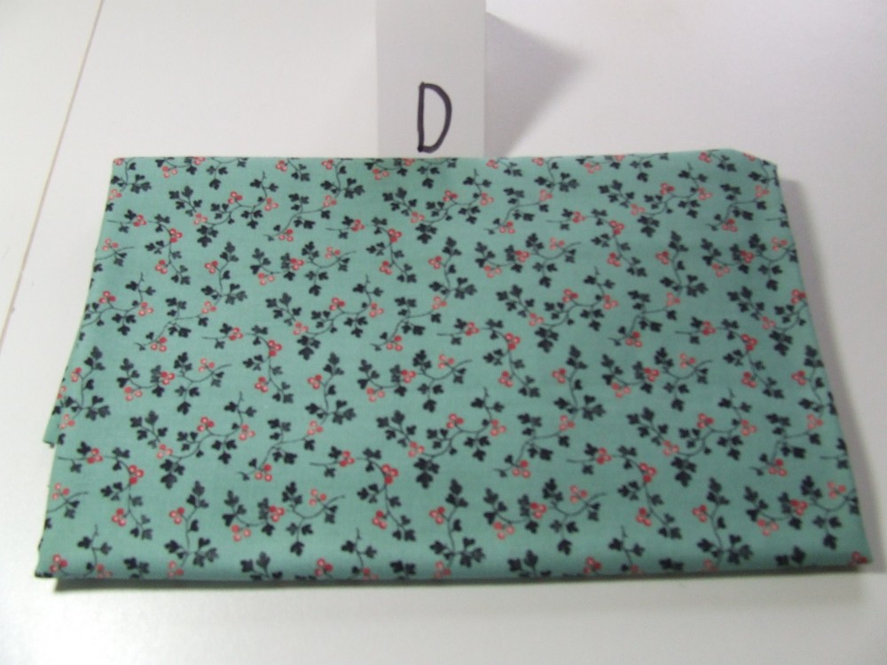 Light Teal floral print cotton…….One Yard