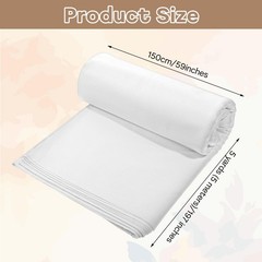 5 Yards White Bleached Muslin Cotton Fabric 59 Inch Wide Sewing Crafts