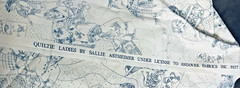 NOVELTY Sewing Quiltie Ladies by Sallie Astheimer # 2267 BLUE for Andover BTFQ