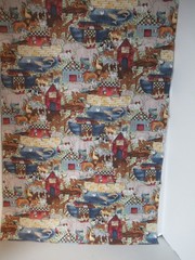 Noah’s Ark Hi-Fashion Cotton FABRICS SZ 22″X37″ VTG RARE NEW