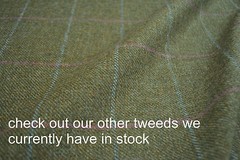 Tweed material by the metre in plain green – fabric by the yard