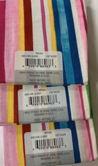 Design By The Piece Fat Quarter Lot Of 3 Pink White Red Blue Yellow Stripes