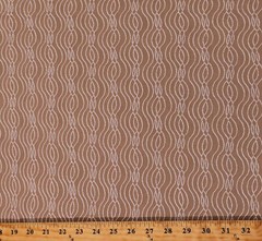 Power Mesh Nude Embroidered Wave Pattern Shiny 60″ Fabric by the Yard D185.02
