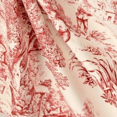 Gorgeous Paris Toile 80’s Vintage Style Red Wine Fabric Sold By The Yard
