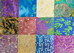 48 PCS BATIK ~ 5″X5″ PRE-CUT QUILT SQUARES CHARM PACK ~ FREE SHIPPING