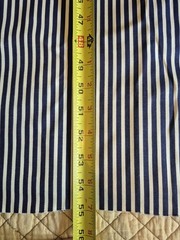 Cotton Duck Canvas Fabric Navy 52×90″ White Stripe 60×110″ READ 5+yards