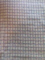 Vtg Micro Flowers Vine Cotton Fabric Trellis Lattice 42 x 2 1/3 Yds Cottagecore
