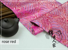 Chinese Japanese Wave Brocade Satin Silky Fabric Dress Clothes Qipao Retro Soft