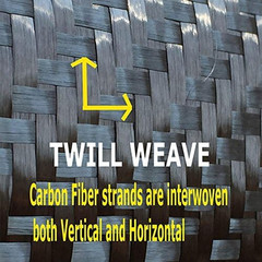 5 FT x 12″ – FABRIC-2×2 Twill WEAVE-3K/220g
