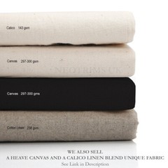 Calico Fabric 100% Cotton Undyed NATURAL Cream & WHITE & BLACK Superior Smooth