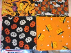 Fat Quarters FQ cotton bundle of 6 lot HALLOWEEN NOVELTY PRINTS 18X22″ pressed B