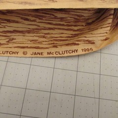 Cotton Fabric Wood Grain Brown Tan USA 1995 Erlanger by Jane McClutch 1yd 20x 44