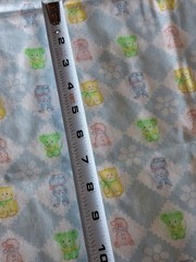 Vintage Blue Checkered Square Baby Animals, Kitschy, Cotton fabric-1.5 yd x44″