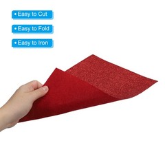 Soft Felt Sheets Glitter Self Adhesive Red Fiber 11.8″ x 7.8″ 6pcs