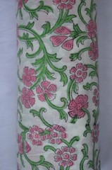 7 Yard Hand Block Floral Print Fabric 100%Cotton NO TARRIF CHARGES 100%✅ZK_234