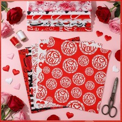 30 Pcs 10×10” Valentine Cotton Fabric Squares – Assorted Patterns for Crafts