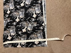 JOANN Boneyard Cemetery RIP Skeletons Black & White Fabric 2 yards Halloween