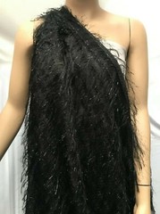 EYELASH FABRIC : 112cm WIDE – CHOICE OF 3 COLOURS : PRICE PER 1/2 METRE
