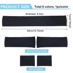 BENECREAT 6 Colors Knit Cuff Sleeve Ribbing Cuff Fabric, 15.7×2.75 Tubular Ri…