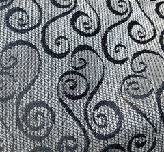 Grey Black Swirl Patterned Jacquard Upholstery Fabric By The Yard NEW